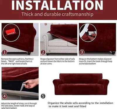 Productafbeelding van Famanu Sofabezet, antislip, wasbare meubelbeschermers voor de woonkamer - set van 2