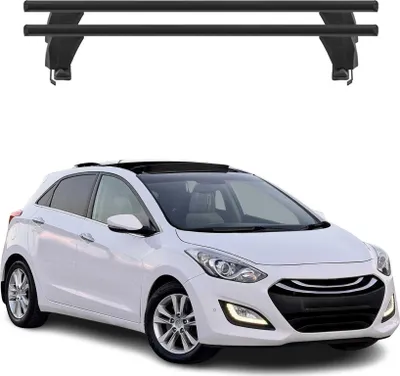 Image de Menabo Barres de toit Transversales pour Hyundai i30 2011-2015 Noir ABE 2x