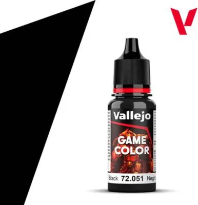 Image de Game Color peinture acrylique Vallejo 72051 Black 17ml peinture miniature