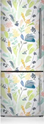 Produktbild von Kühlschrank Aufkleber Kühlschrankmagnete Dekoration Kühlschrankfolie 60x205 cm - Blumen