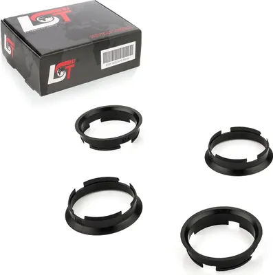 Produktbild von 4x Zentrierringe Schwarz Alufelgen Ø 63,4 - 57,1 mm für CITROEN PEUGEOT RENAULT