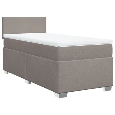 Produktbild von Boxspringbett mit Matratze Taupe 80x200 cm Stoff
