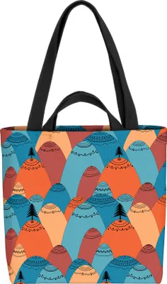 Produktbild von VOID Skandinavien Berge Design Winter Tasche 33x33x14cm,15l Einkaufs-Beutel Shopper Einkaufs-Tasche Bag
