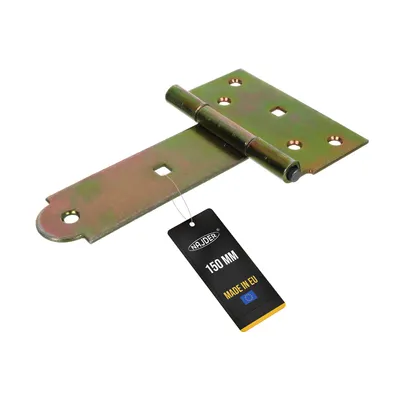 Produktbild von NAJDER T-Scharnier 150 mm Kreuzgehänge 2 Stück Torscharnier Gartentor Gartentorfalle Schwenkscharnier verzinkte gelb (150 mm)