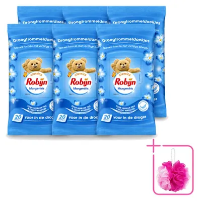 Produktbild von 6 x Robijn Droogtrommeltücher Morgenfris - Sparpackung - 6 Stücke