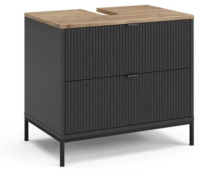 Imagen del producto de Mueble bajo lavabo Vicco Eliza /Roble vikingo 70 x 63 cm con puertas, Model 66876
