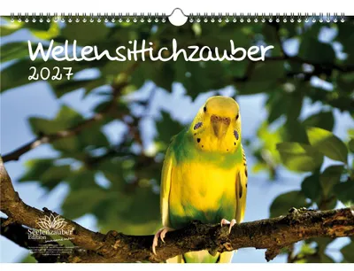 Produktbild von Wellensittichzauber DIN A3 Kalender für 2027 Wellensittiche - Seelenzauber