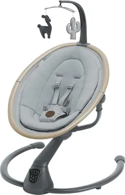 Produktbild von Maxi-Cosi Cassia Babywippe Elektrisch, 0–6 Monate, Babyschaukel Elektrisch,12 Melodien, 360°-Sitzdrehung, automatische Bewegungserkennung, Beyond Grey