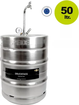 Produktbild von Most-Fass: Speidel  Mostquell 50 Liter Druck-Fass für Most, Getränkefass aus Edelstahl ()*