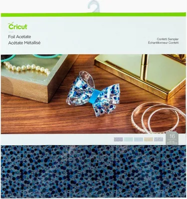 Produktbild von Cricut Acetat Folie Sampler Confetti - 30,5 x 30,5 cm 16 Bogen