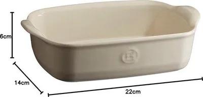 Produktbild von Auflaufform Keramik beige 22 x 14 cm, ofenfest bis 270 °C, mikrowellensicher