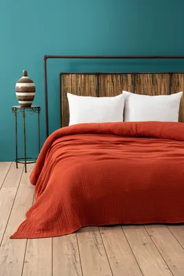 Immagine prodotto di L'Essentiel Linge de Maison, Muslin - Tile Red (220 x 250), Copriletto doppio, 100% COTONE, Tile Red, 220 x 250 cm