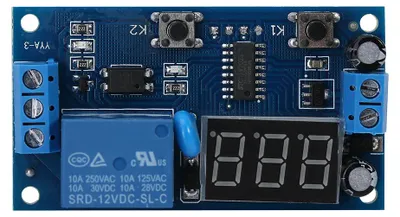 Produktbild von DC 12V Zyklusverzögerung Zeitschaltuhr Einstellbare Relaismodulplatine Endlosschleife mit LED-Anzeige