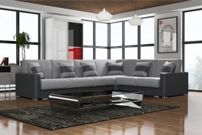 Zdjęcie produktu dla Sofa modułowe, narożne, tapicerowane tkaniną, do wypoczynku