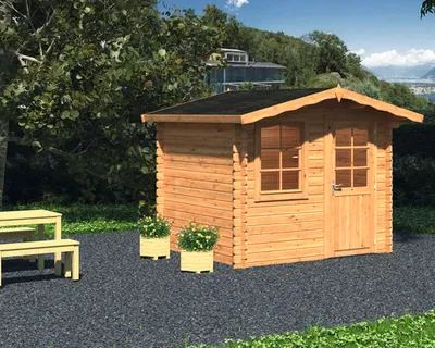 Produktbild von Gartenhaus Palmako Emma 4,6 m² inkl. Fußboden 290 x 250 cm braun
