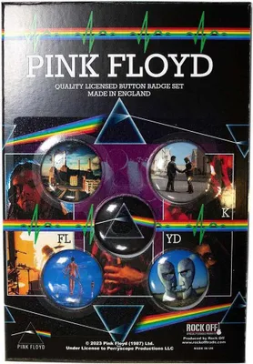 Obrázek produktu pro Pink Floyd - Obal na desku - Odznak 5-pack - Plast, kov RO11025 (Jedna velikost) (barevný)