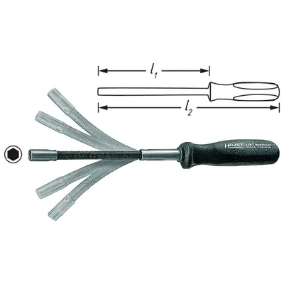 Produktbild von HAZET Flexible Sechskant-Steckschlüssel 426-7 s: 7 mm Außen-Sechskant