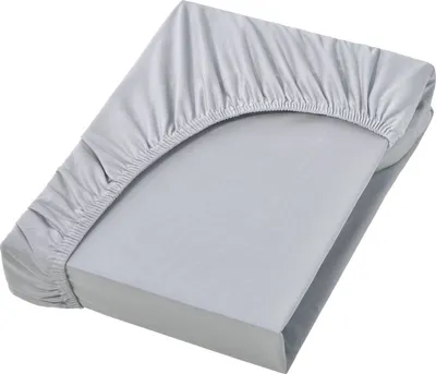 Produktbild von Jersey Spannbettlaken Spannbetttuch, 100% Baumwolle, 140x200cm, Silber grau