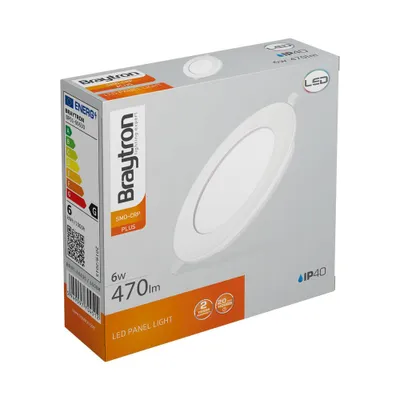Produktbild von Braytron 6W LED Einbaustrahler Deckenspot Ultra Flach Einbauleuchte Einbauspot 230V IP40 6500K Kaltweiß