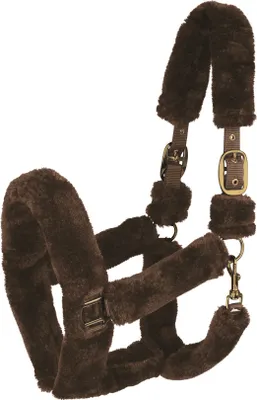 Produktbild von Waldhausen Halfter Cozy, Größe:Vollblut, Farbe:braun/gold