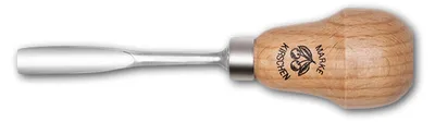 Produktbild von KIRSCHEN Kerbschnitzbeitel mit Rotbuchenheft 6 mm Stich 8 gekröpft mittlere Höhlung Birnenform 5629006