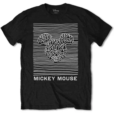 Obrázek produktu pro Disney - Mickey Mouse Unknown Pleasures Uni tričko XX-Großes - Schwarz
