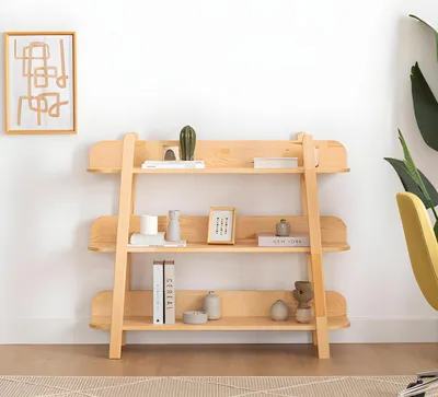 Immagine prodotto di Libreria compatta di design per il soggiorno, scaffale per l'archiviazione, mobili in legno
