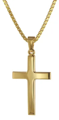 Immagine prodotto di Trendor, ciondolo a croce in oro 333 (8 carati) + catena placcata in oro, modello 75263-60