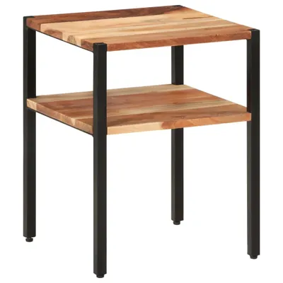 Produktbild von Beistelltisch 35x35x45 cm Massivholz Akazie und Eisen 372728