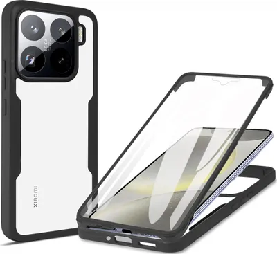 Produktbild von Schutzhülle für Xiaomi 15 Pro, Eingebautem Displayschutz 360 Grad Komplettschutz Handyhülle Schwarz