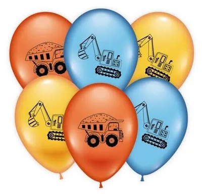 Produktbild von Luftballons Baustelle, bunt sortiert, 6 Stück