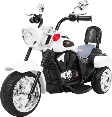 Obrázok produktu pre popis2025: CHOPPER NIGHTBIKE trojkolesový motocykel - biely Elektrické vozidlo