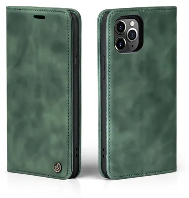 Produktbild von Handy Hülle für Apple iPhone 11 Pro Max Klapphülle Bookcase Flip Cover Handy Tasche Etui Farbe: Grün
