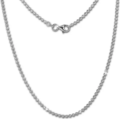 Image de SilberDream Collier 45cm 925 Argent Femme Bijoux Boule argent SDK28545J