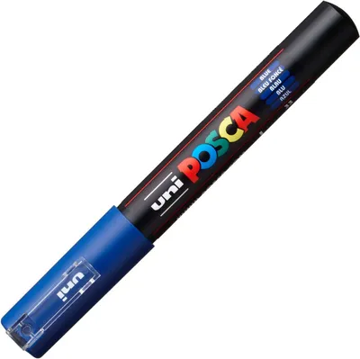 Produktbild von POSCA PC-1MC Blau, Blau, Mehrfarbig, 1 Farben, Extrafein, Tinte auf Wasserbasis, Rundspitze