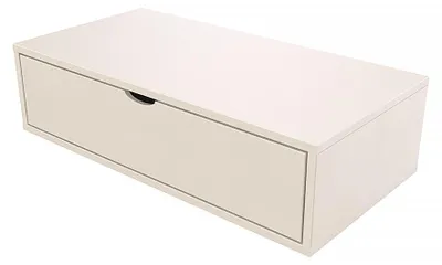 Produktbild von Aufbewahrungswürfel Holz 100x50 cm + Schublade - Weiß