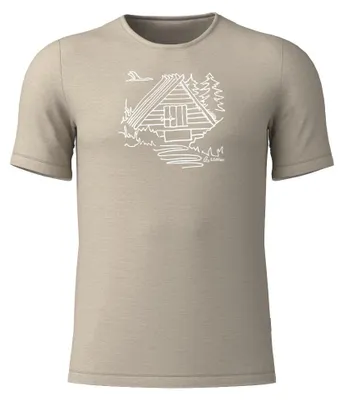 Produktbild von Loeffler Hemd kurzärmelig M Printshirt Cottage Merino Lyocell™ Sahara - Beige