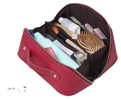 Immagine prodotto di Elegante borsetta da toilette in pelle per cosmetici
