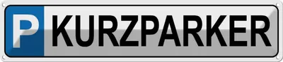 Produktbild von vianmo Blechschild 10x46 cm Parkplatz Kurzparker Parkplatzschild