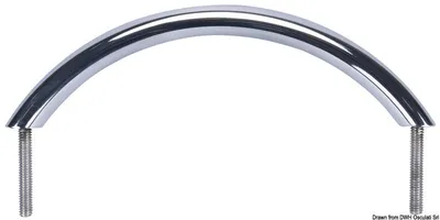 Immagine prodotto di Corrimano in tubo ovale lucidato a specchio, acciaio inossidabile, 200 mm, Osculati 41.909.01