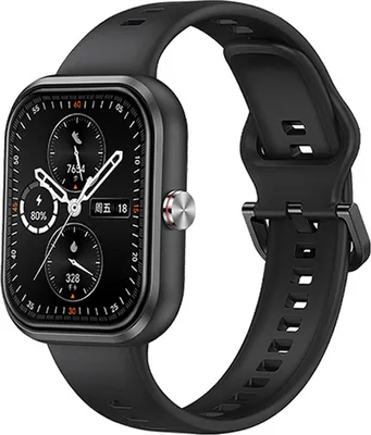 Produktbild von INF Silikonarmband für Haylou Watch - Sportlich & Stilvoll Schwarz