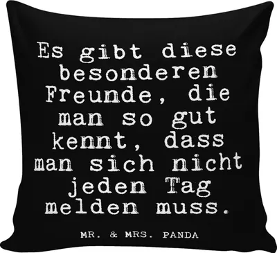 Produktbild von Mr. & Mrs. Panda kuschelkissen 40x40 Es gibt diese besonderen... - Schwarz - Geschenk, Lustige Sprüche, Kissen, Freunde, Freundin, Deko, Dekokissen, Kumpel, bester Freund