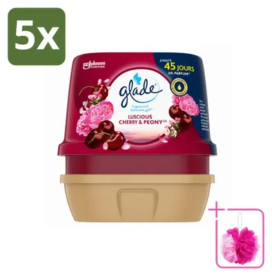 Obrázek produktu pro 5 kusů Glade Badgel vonné svíčky "Luscious Kirsche & Pfingstrose" - 180 g - balení po 5 kusů
