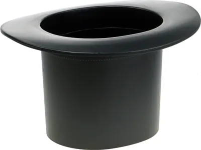 Produktbild von Zylinder Schwarz Pflanzgefäß Silvesterdeko Übertopf Zaubererhut 16cm Deko Blumentopf
