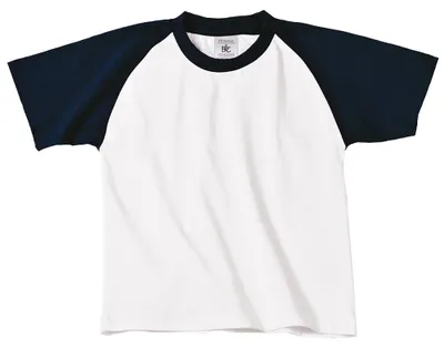 Immagine prodotto di B&C - T-shirt per bambini - Baseball LT1351 (158-164) (Bianco/Blu navy)