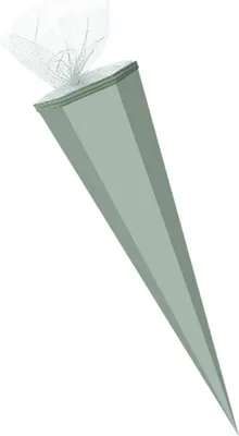 Produktbild von XXL Bastel Schultüte / 100cm / eckig / Farbe: grau