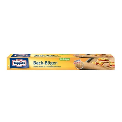 Image de Toppits Feuilles de cuisson Protection antiadhésive Antidérapante 40 feuilles 38 cm Papier sulfurisé