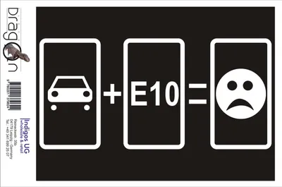 Produktbild von Aufkleber / Autoaufkleber - JDM / Die cut / Auto / OEM - Car+e10 = sad - 210x100mm weiß - Heckscheibe / Heckscheibenaufkleber