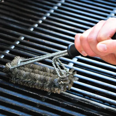 Produktbild von Grillreinigungsbürste - 44cm lange Grillbürste mit Edelstahlborsten