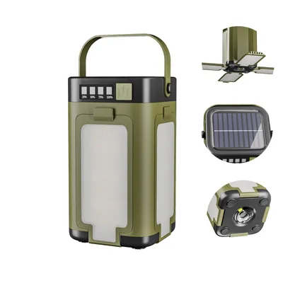 Produktbild von Tekoo LED Campinglampe Solar faltbar Akku Laterne Outdoor